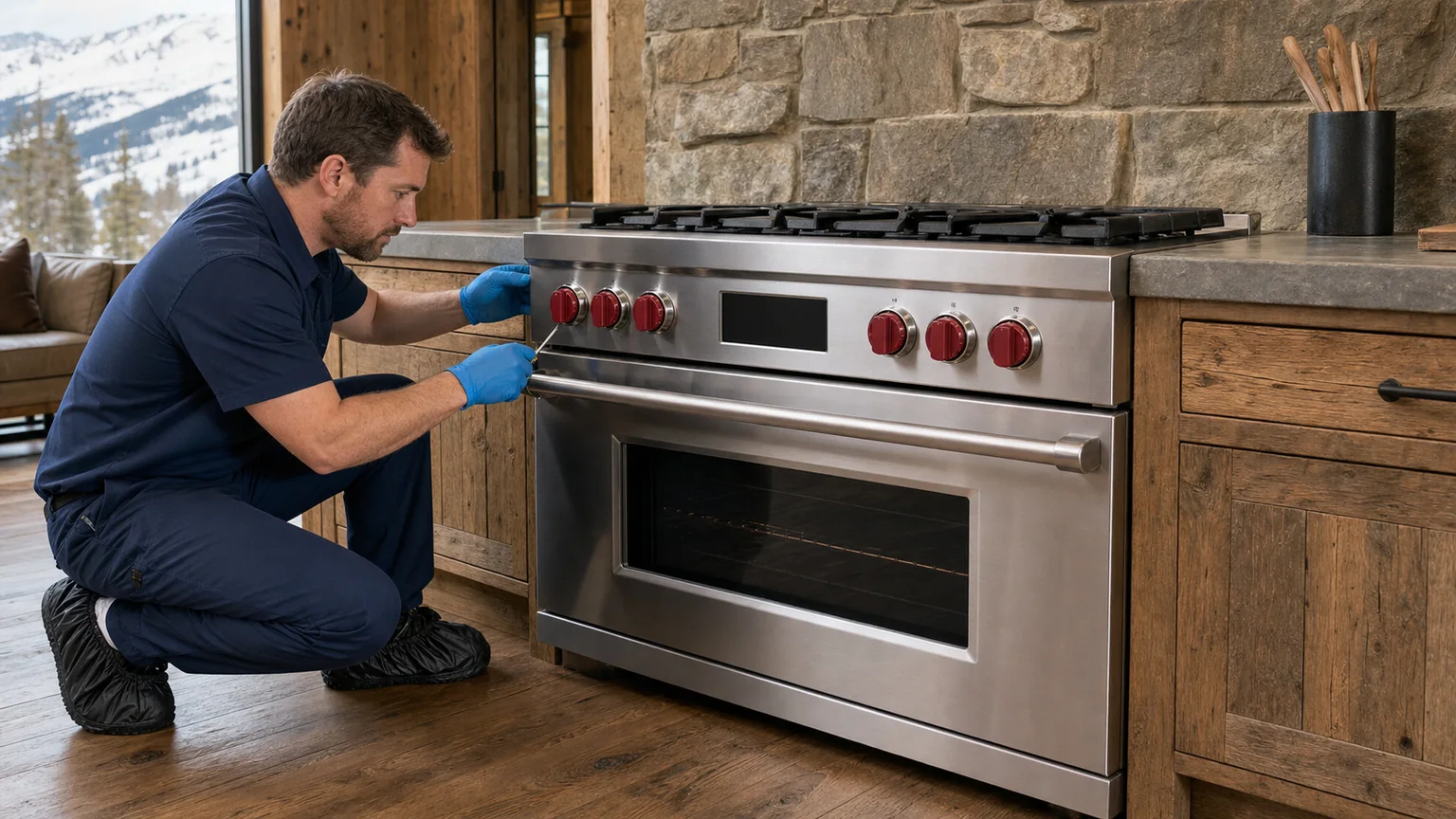 Professional dual-fuel range service