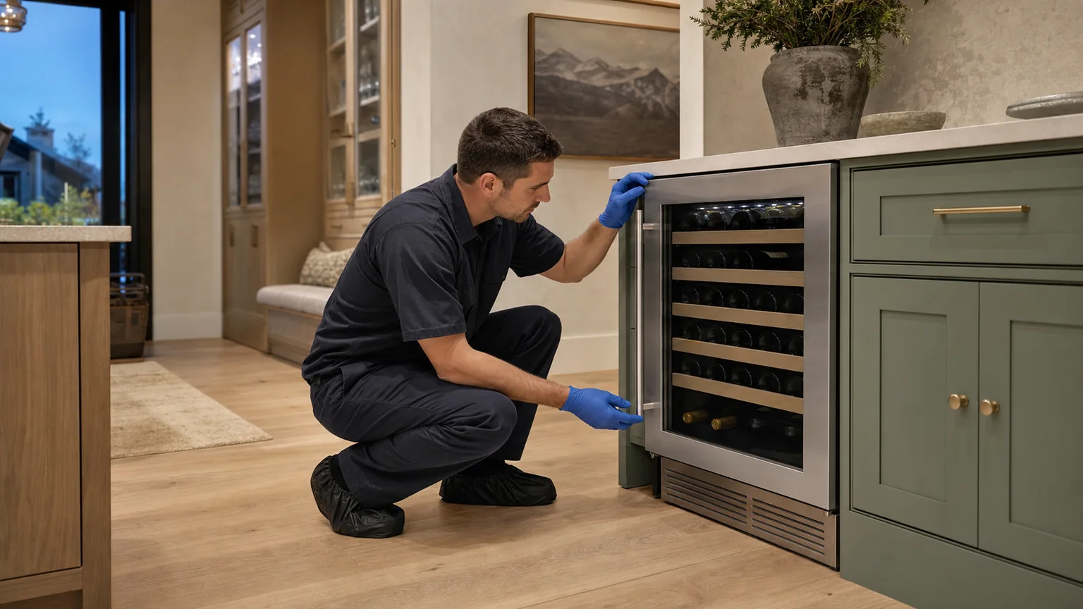 Undercounter wine-storage service